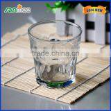 Machine Pressed Octagonal Glass Cups thumbnail-1