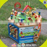 Wholesale Wooden Multifunctional String Beads Toy,lovely Kid Cubic Bead Toy,Educational Cubic Bead Toy for Baby W11B061 thumbnail-3