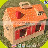 Wholesale Fashion Wooden Girls Doll House Popular Wooden Girls Doll House W06A122 thumbnail-2
