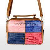 2016 Fashionable Colorblock Chic Crossbody Bag PU Leather Ladies Handbag thumbnail-1