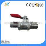 1/4"NPT Female and Hose Barb Brass Mini Ball Valve thumbnail-1