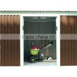 8x4ft Beige Brown Metal Storage Shed thumbnail-1