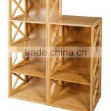 4 Tiers Bamboo Display Shelf Cheap, Hot Selling Shelf Bamboo, Wooden Bamboo Book Rack thumbnail-3