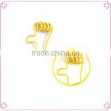 Colorful Plastic Coated Metal Hand Thumb Shape Paper Clips thumbnail-2