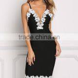Thick Straps Sleeveless Lace Fabric Embroidered Voile Mini Dress All Types Of Ladies Girls Sexy Night Dress Photos HSd5186 thumbnail-4