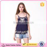 2017 New Fashion Embroidered Design Women Casual Camisole Top thumbnail-1