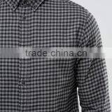 High Quality Custom New Design Long Sleeve Mens 100% Cotton Soft Flannel Slim Fit Casual Check Print Dress Shirts thumbnail-3