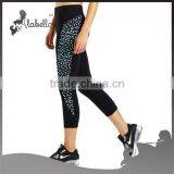 Custom Women Mesh Design Fitness Capri Pants Yoga Lady Gym Tights thumbnail-1