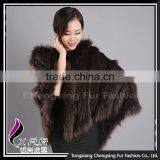 CX-B-95A Wholesale Elegance Real Rabbit Fur Poncho Shawl / Jacket / Coats thumbnail-4