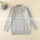 Girls Sweaters 2017 Spring Pink Turtleneck Clothes Woolen Sweater Designs for Children Sweater Designs for Kids Machine Knitted thumbnail-3