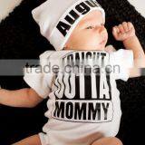 100% Cotton Summer Newborn Baby Clothes Gift Set Boys Knit Romper With Hat thumbnail-1