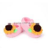 Beautiful Sunflower Free Crochet Shoes Pattern for Baby thumbnail-3