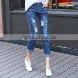 Zm40640b Loose Design Women Big Size Trousers Ladies Jeans Ninth Pants thumbnail-3