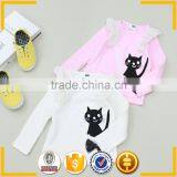Cartoon Cat Print Children Long Sleeve Lovely Kids Brand t Shirt thumbnail-1
