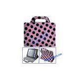 Dots Pattern Mink Handbag Stand Leather Case for IPad 2(Pink) thumbnail-1