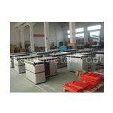 Gray Anti Rust Supermarket Checkout Counter With Conveyor Belt
