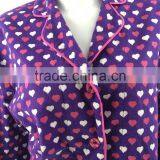 Purple Long Sleeves Flannel Pajamas Women Winter Sleepwear thumbnail-3