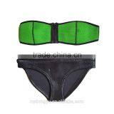 Pink Zipper Neoprene Fancy Swimwear Bikini/ Yellow Qiao Black Blue Contrast Neoprene Bikini Swimwear thumbnail-2