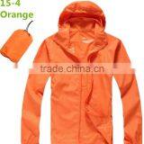 Rose Red Windbreaker Lightweight Hooded Pullover Packable Jacket With Bag thumbnail-2
