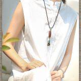 Nine Agate Pendant Necklace Pendant Accessories Simple Retro Vain Long Folk Style Agate Female Sweater Chain thumbnail-4