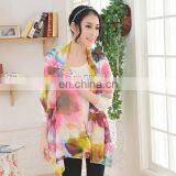 Fashion Ladies 100% Silk Chiffon Scarf
