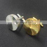 Stock Custom Shape Gold Silver Metal Solid Cufflinks thumbnail-3