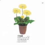 Beautiful Flower Bonsai Artificial Mini Mum Leaves Plastic Plants for Sale