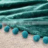 Custom 100% Polyester Flannel Spring/Autumn Brushed Cozy Fleece Throw Blanket With Tassels thumbnail-3
