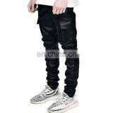 DiZNEW Factory Wholesale High Quality Cargo Jeans Men Skinny Wax Denim Jeans