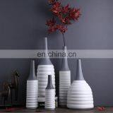 Wholesale Custom Nordic Interior Decoration Ornaments Two-color Unique Design Cheap Ceramic Dried Flower Vase thumbnail-6