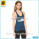 Y open back cotton breathable tank peasant tops with your own design