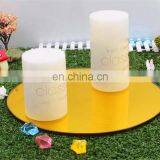 5'' 10'' 12'' Clear and Colored Round Mirror Candle Plate thumbnail-2