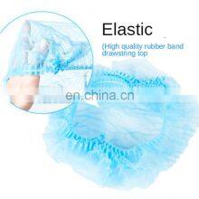 21" Disposable Non Woven Single Elastic Bouffant Cap Colorful Shower Cap for Hospital Hotel Lab thumbnail-1