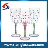 Colorful Hand Painted Wine Glass thumbnail-1