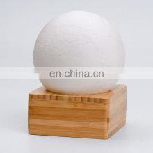 Modern Home Decorate Induction Dual Colors Light Bedroom Moon Bed Light With Bamboo Base