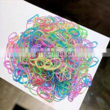 1000 шт./упак. Цветные маленькие одноразовые резинки для мальчиков и девочек. Эластичные волосы для завязывания хвоста. Модные волосные аксессуары thumbnail-4