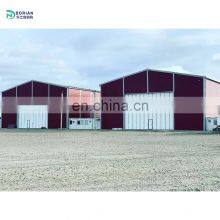 Corrugated Light Steel Structure Cheap Prefab Building Hangar Steel Buildings thumbnail-3