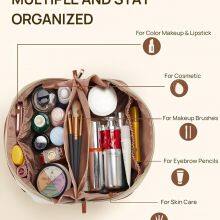 Large Capacity Travel Cosmetic Bag Portable PU Leather Water Resistant Makeup Organizer Bags (Lady) thumbnail-5