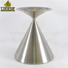 Integrated Tulip Conical Table Base Metal Brushed #304 Stainless Steel Trumpet Style Furniture Legs thumbnail-4