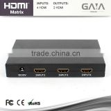 HDMI TRUE MATRIX 1080p 4 Input 2 Output 4x2 HDMI Matrix with spdif Stereo and Toslink Audio Full HD 1080P hdmi matrix extender
