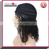 Cheap Brazilian Virgin Human Hair Kinky Curly u Part Lace Wig for Sale thumbnail-5