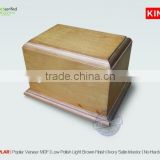 POPLAR small wooden casket for pet ashes urn manufacturer china