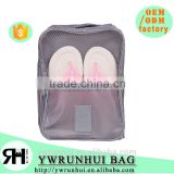 shoe storage zippered travel shoe bag with mesh fabric