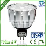 French China CE ROHS led light 8W 12VDC/AC GU5.3 MR16