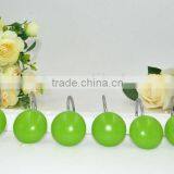 Bright Green Polyresin Shower curtain hooks