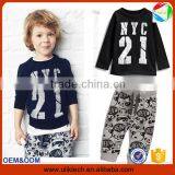 2016 Factory New Fashion Spring Child Clothes for 2 Pieces Long Sleeve Baby Boy Clothing Set Wholesale Kids Clothes (ulik-AC079)