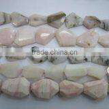 Wholesale Tumbled Flat Loosen Faceted Gemstone Pink Opal thumbnail-1