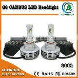 G6 CANBUS LED Headlight 9005 H10 Fanless All in One Design 6000LM 3000K 4300K 6500K 8000K 10000K thumbnail-1