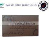 2014 Popular Fashion Design Engraved Logo Leather Patch Labels