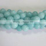 Wholesale High Quality Gemstone Blue Dye Jade Round Beads Jewelry thumbnail-2
